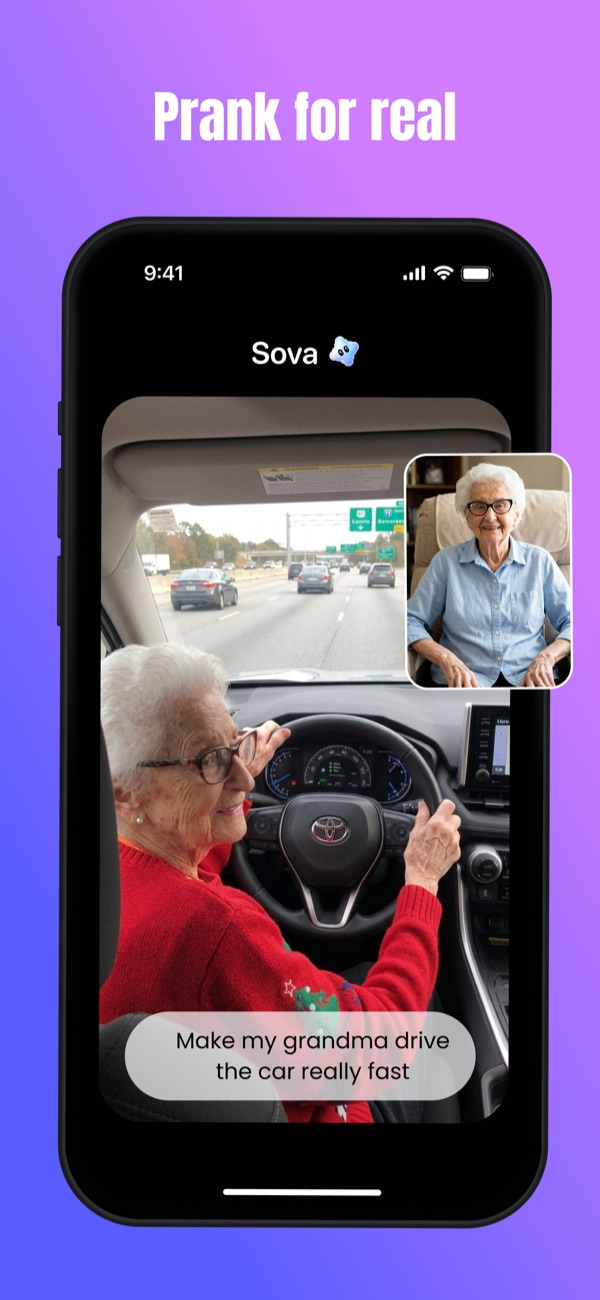 Prank for real: make my grandma drive the car really fast